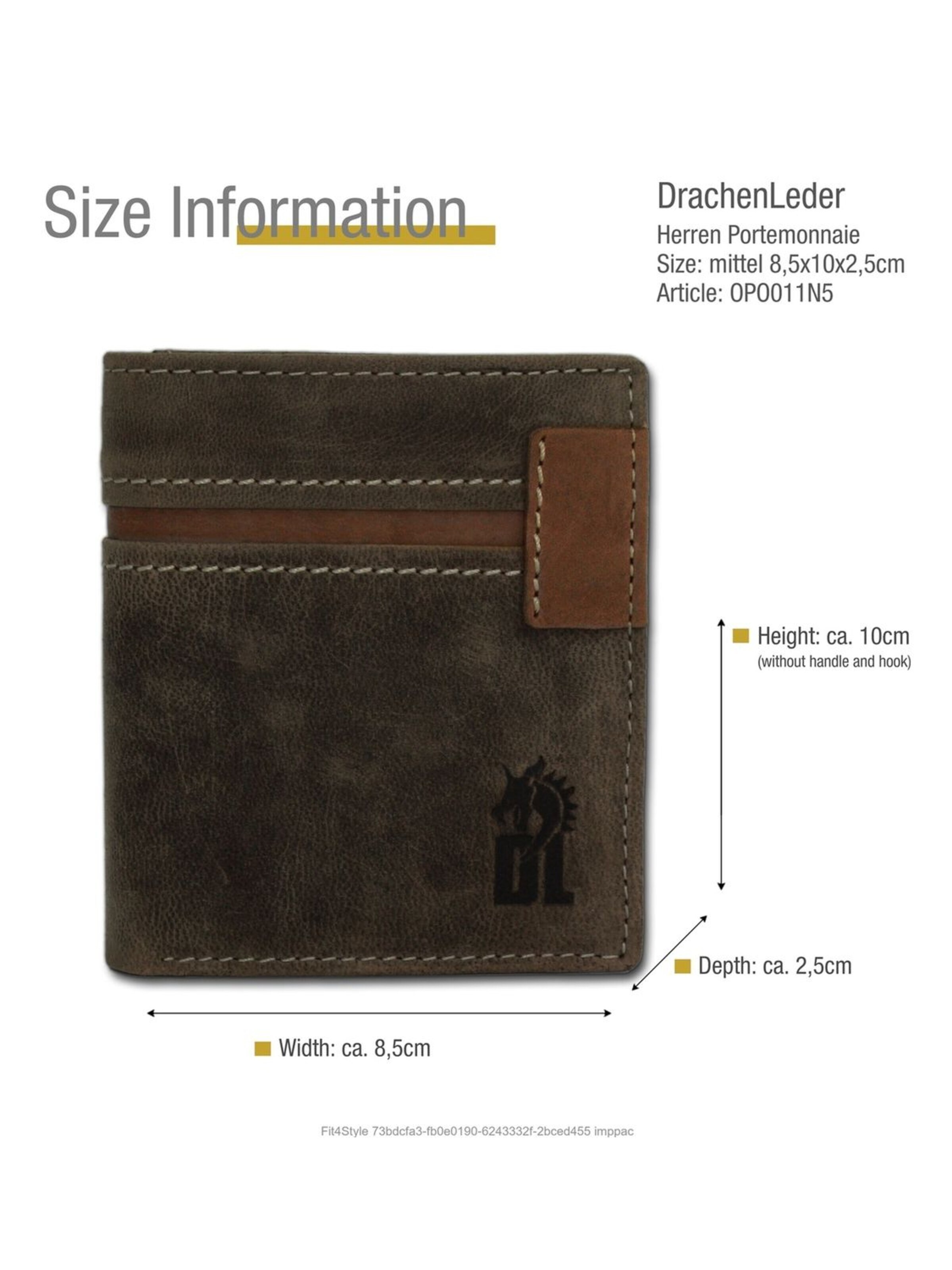 DrachenLeder - Cartera en marrón
