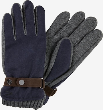 CAMEL ACTIVE Strickhandschuhe mit Verstellriemen in Blau: Vorderseite