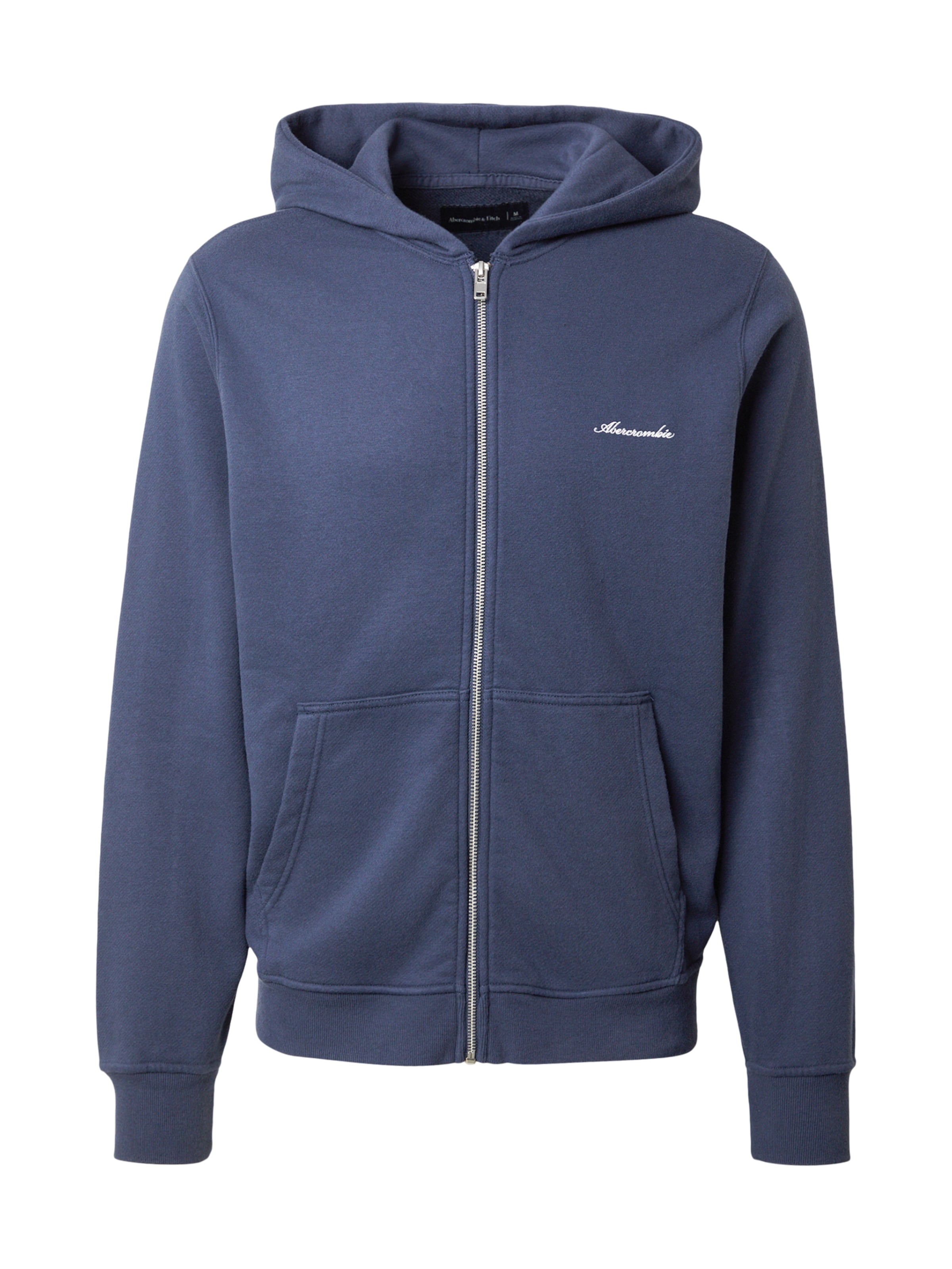Abercrombie & Fitch Суичъри с качулка в синьо: отпред