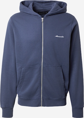 Abercrombie & Fitch - Sudadera con cremallera en azul: frente