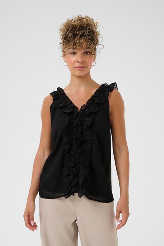 Cream Bluse in Schwarz: Vorderseite