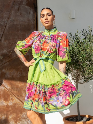 JIORO Dress 'ACID' in Green