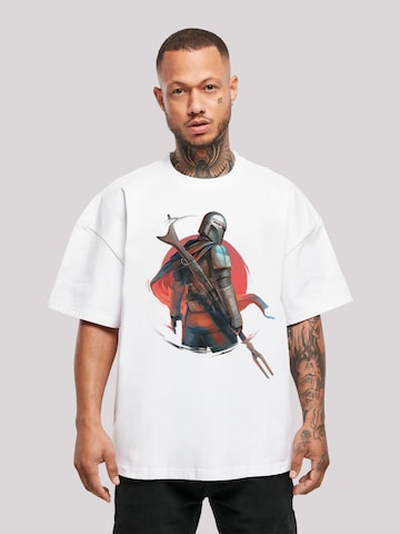 F4NT4STIC Shirt 'Star Wars The Mandalorian Blaster Rifles' in Weiß: Vorderseite