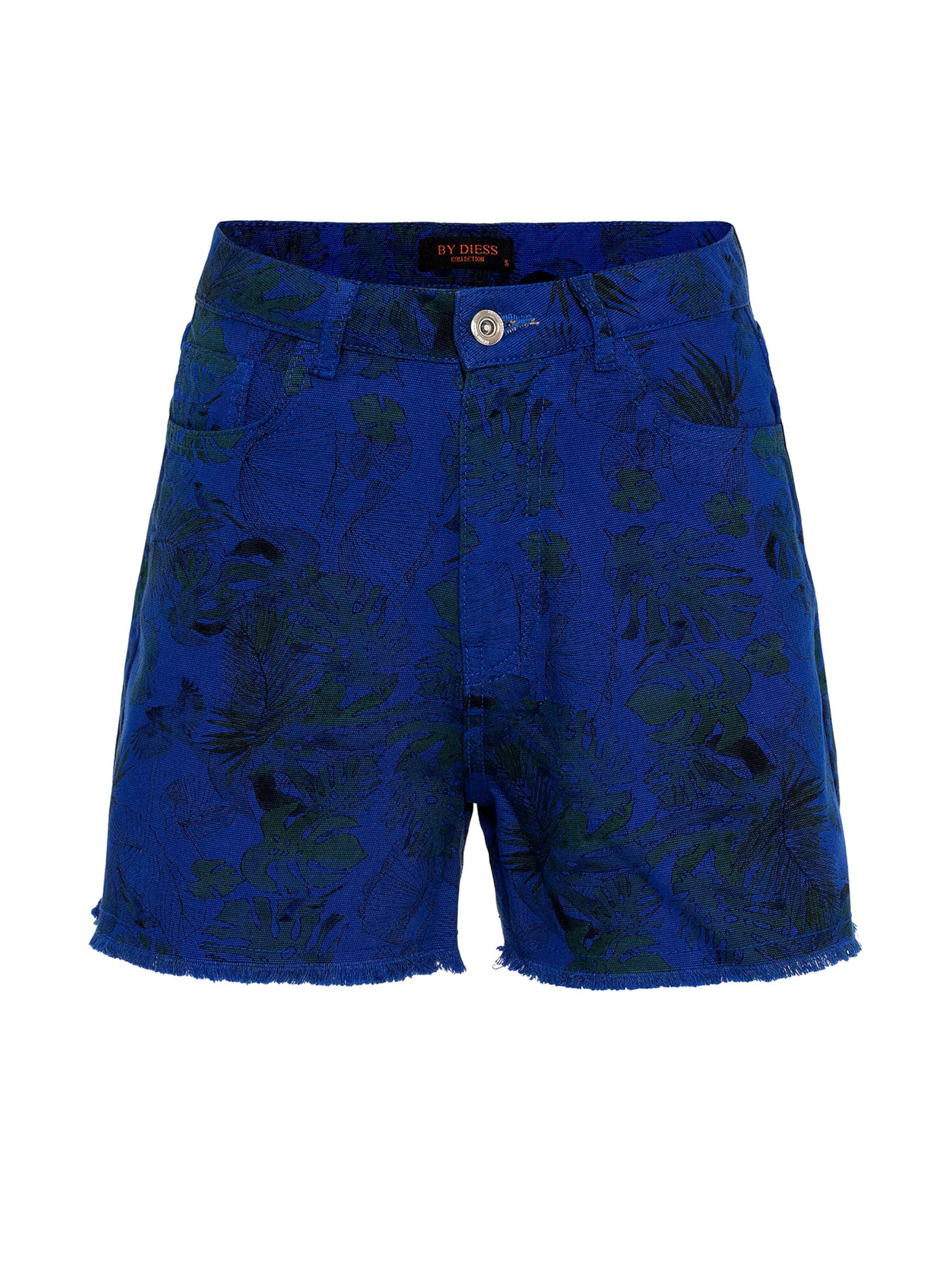 By Diess Collection Štandardný strih Nohavice - Modrá: predná strana