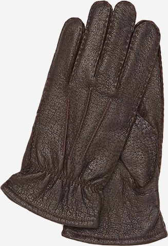 Gretchen Full Finger Gloves in Brown: front