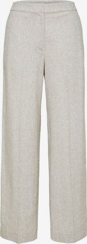 Pantalon à plis SELECTED FEMME en beige : devant