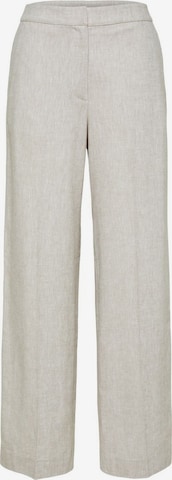 SELECTED FEMME Wide Leg Bukser med fals i beige: forside