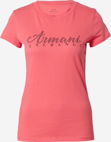 T-shirt ARMANI EXCHANGE en rose : devant