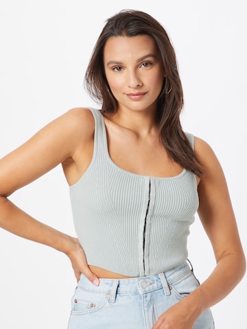 Abercrombie & Fitch Knitted Top in Green: front