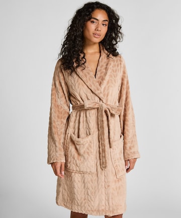 Hunkemöller Bathrobe short in Beige: front