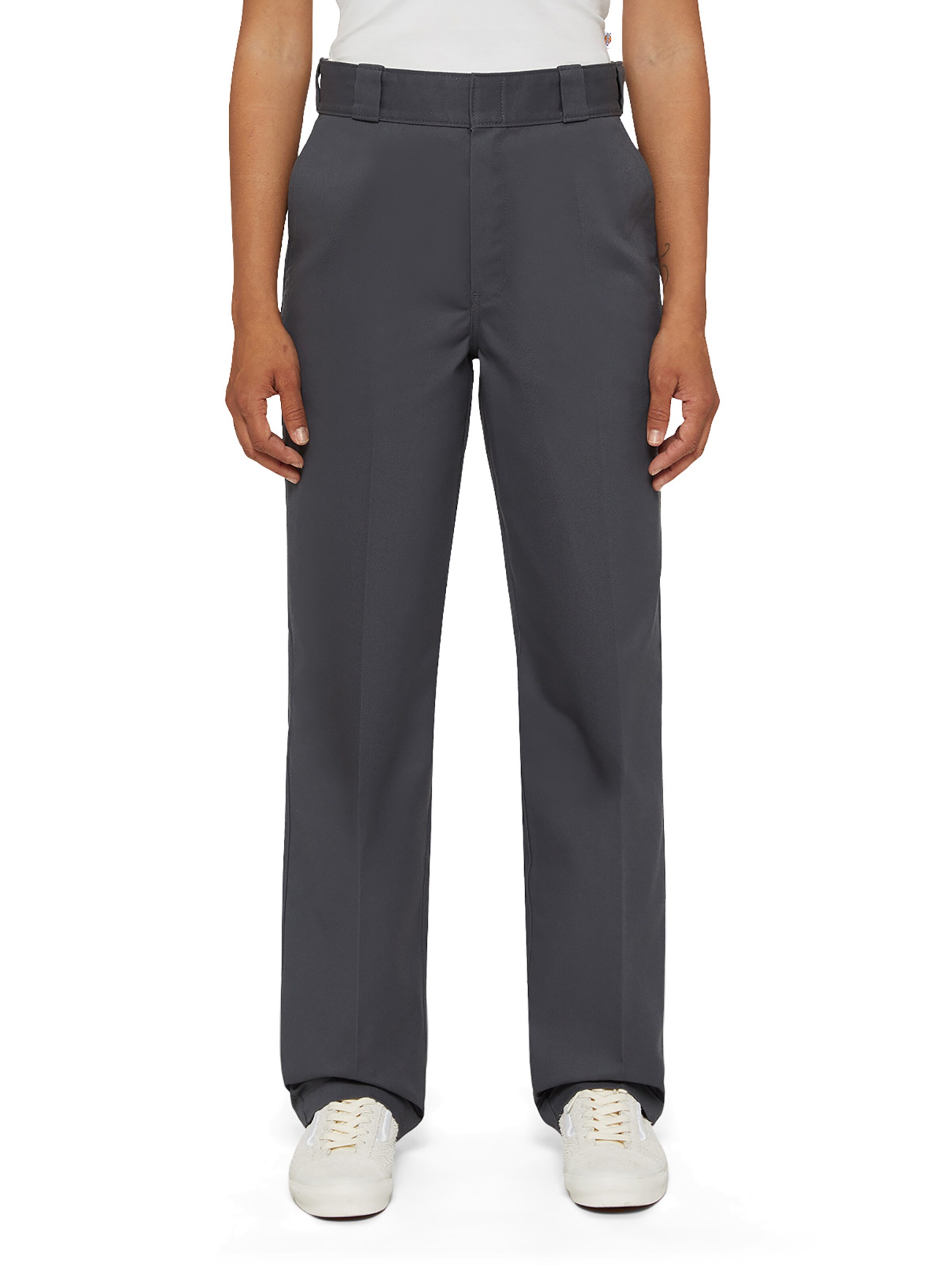 DICKIES Szabványos Ráncos nadrág '874' - szürke: elől