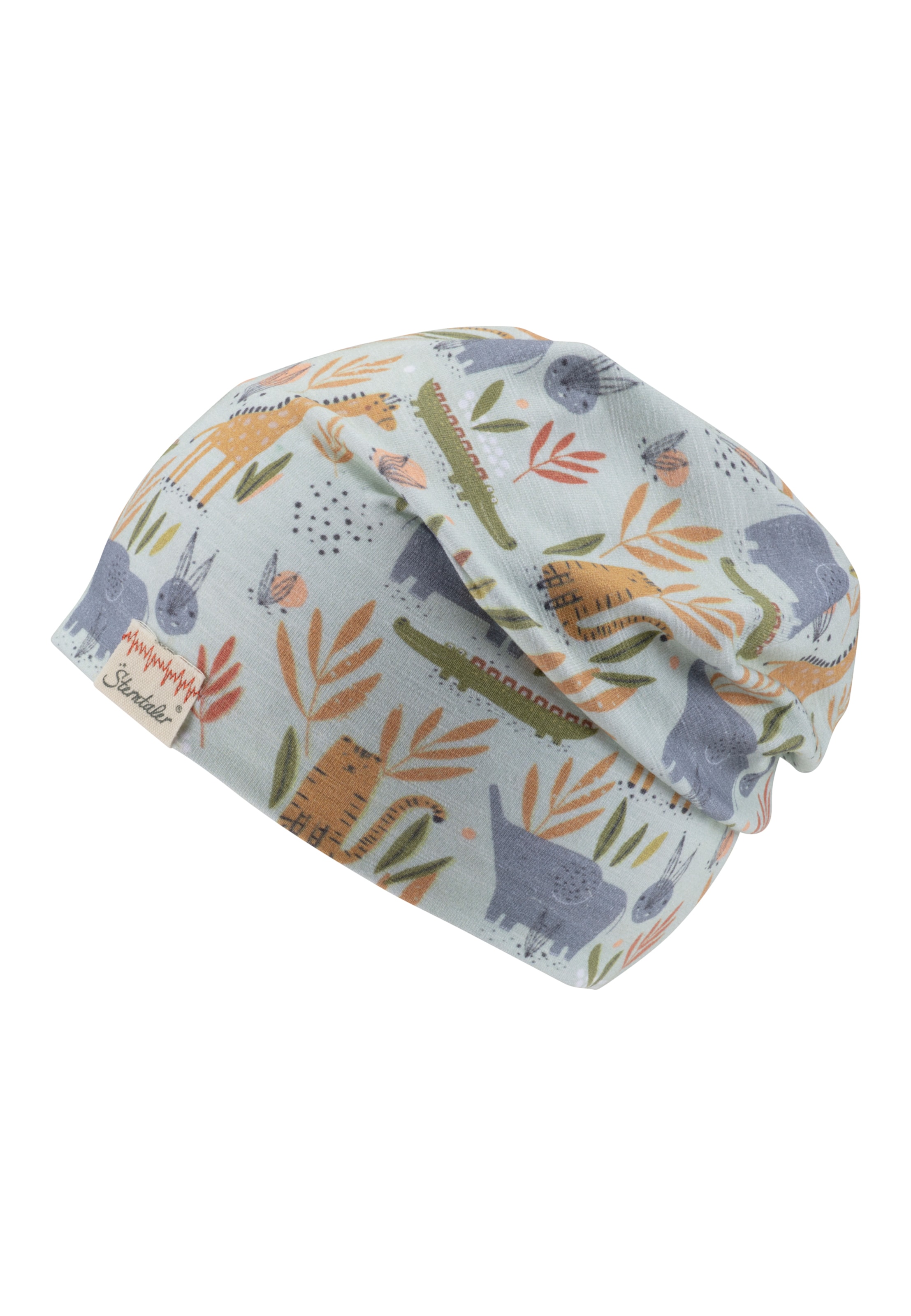 STERNTALER Beanie 'Safaritiere' in Green