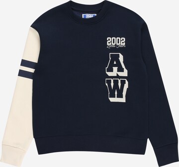 Jack & Jones Junior Sweatshirt 'AWORLD' in Blau: predná strana