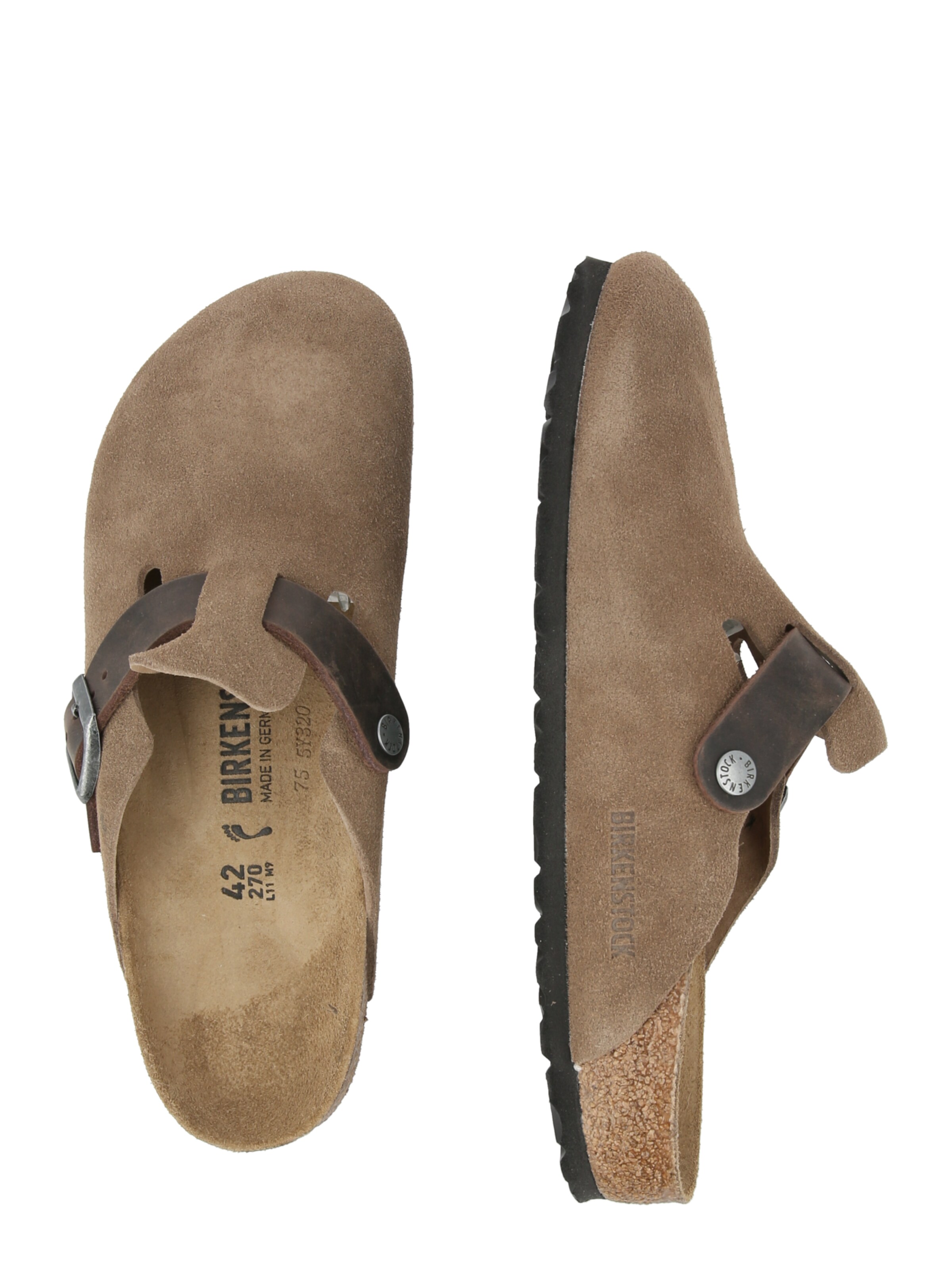 BIRKENSTOCK Muiltjes 'Boston LEVE/LEOI' in Bruin