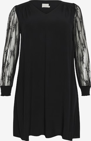 Rochie 'Freya' de la KAFFE CURVE pe negru: față