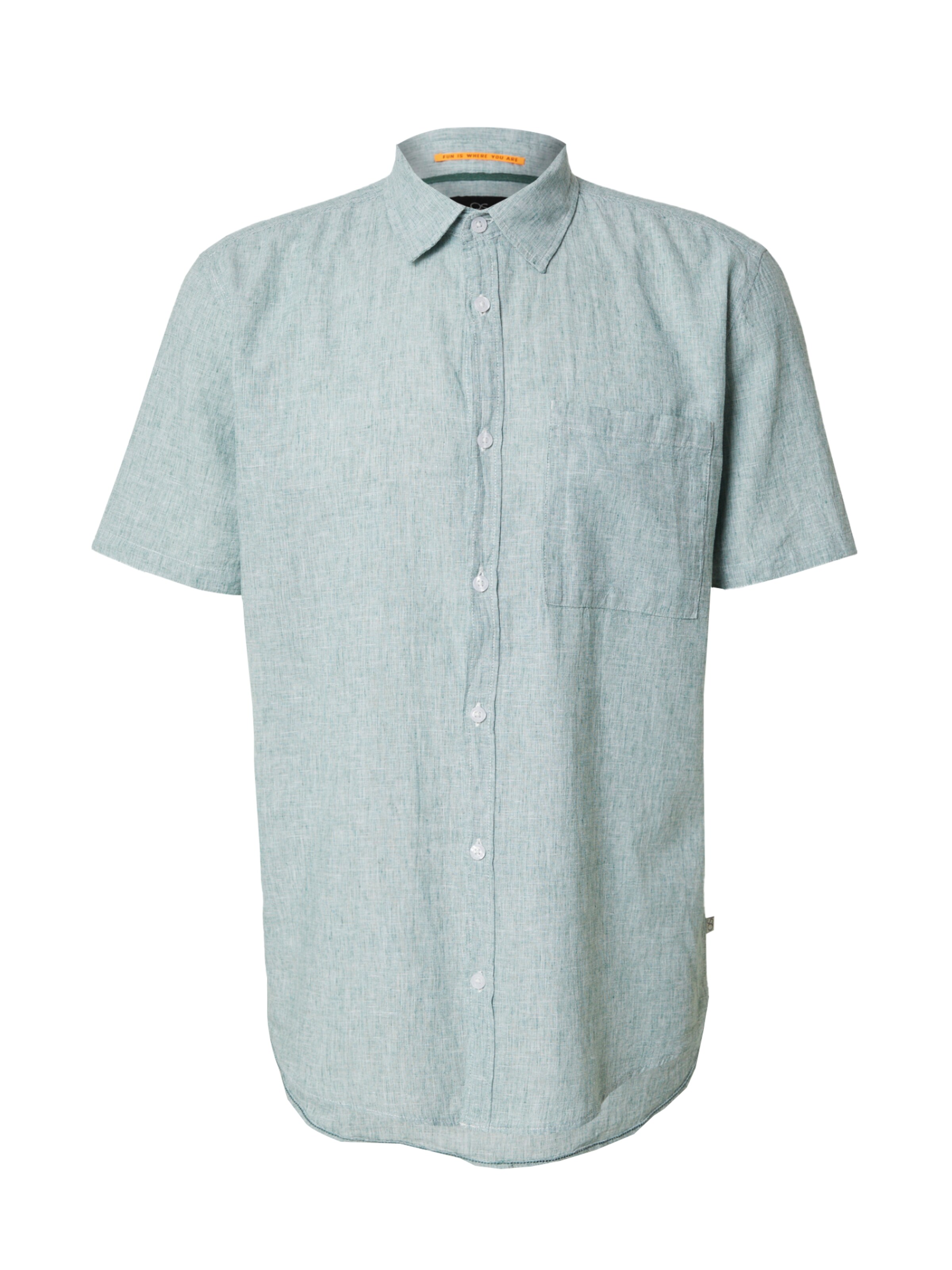 QS Button Up Shirt in Green: front