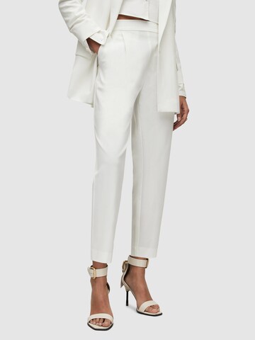 AllSaints - regular Pantalón plisado 'ALEIDA' en blanco