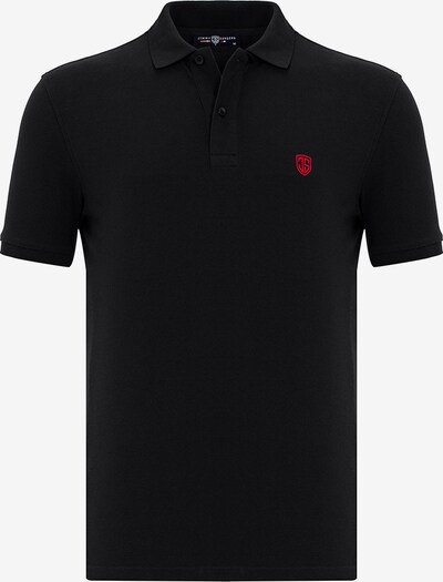Jimmy Sanders Kurzarm Shirt mit Polokragen in schwarz, Produktansicht