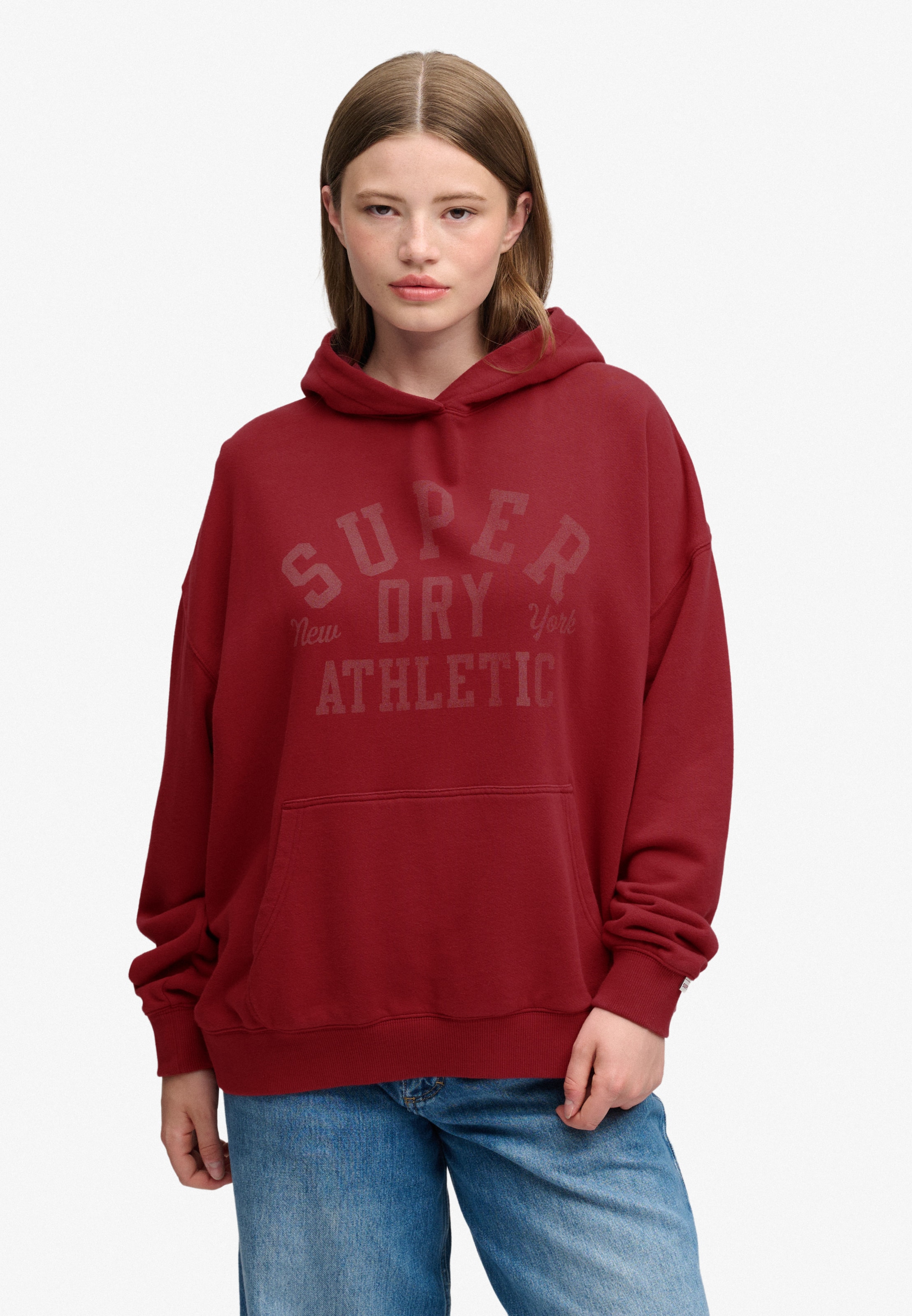 Superdry & Co Sweatshirt 'Athletic Essentials' in Red: front