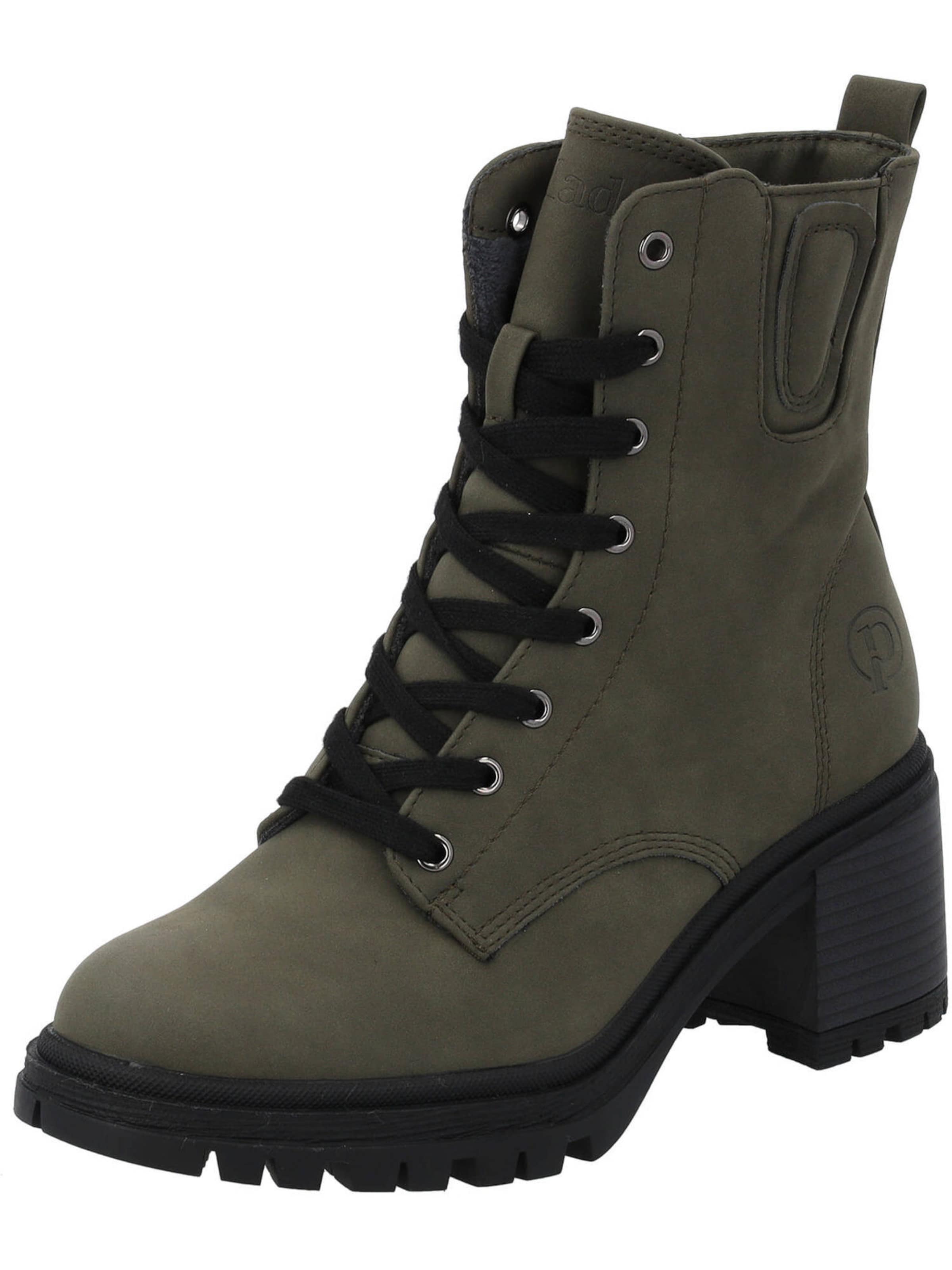 Palado Schnürstiefelette 'Kaence' in Grün: Vorderseite