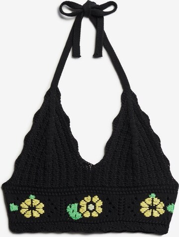 Bustier Tops en tricot Superdry en noir : devant