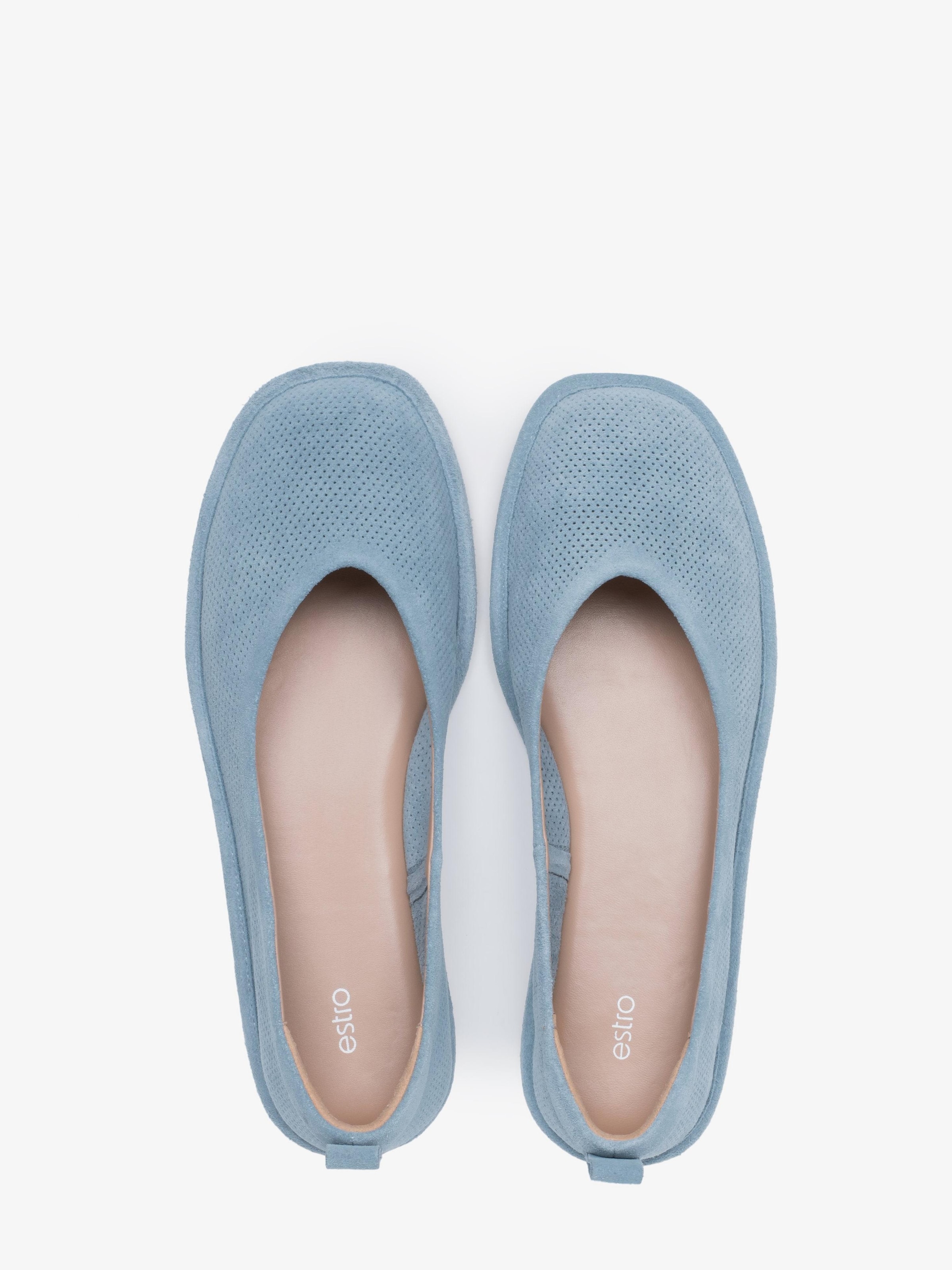 Estro Ballet Flats '202-24105-1' in Blue