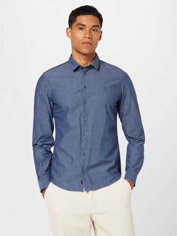 Casual Friday Regular fit Button Up Shirt 'Arthur' in Blue: front