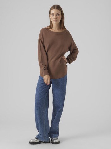 VERO MODA Trui 'NANCY' in Bruin