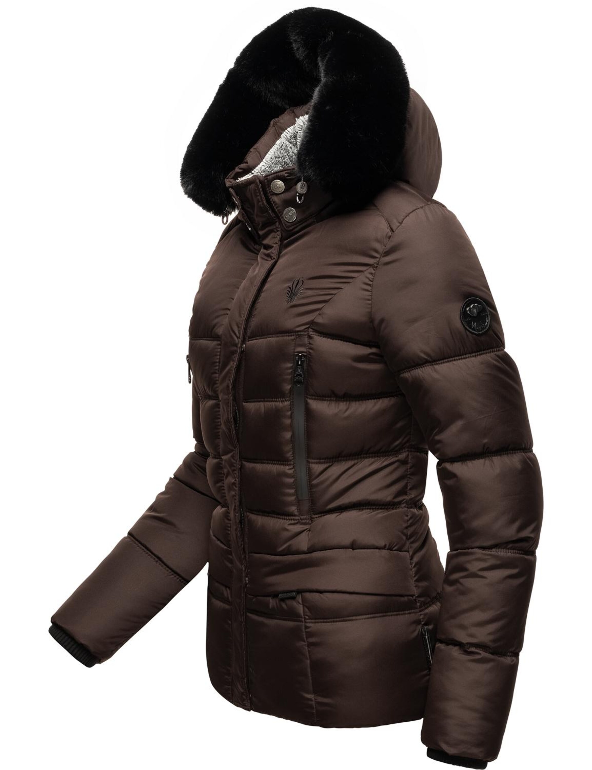 MARIKOO Winter jacket 'Loveleen' in Brown