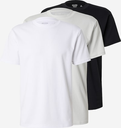 Marškinėliai iš HOLLISTER, spalva – šviesiai pilka / juoda / balta, Prekių apžvalga