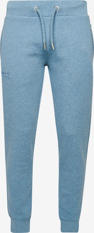 Superdry Tapered Pants in Blue: front