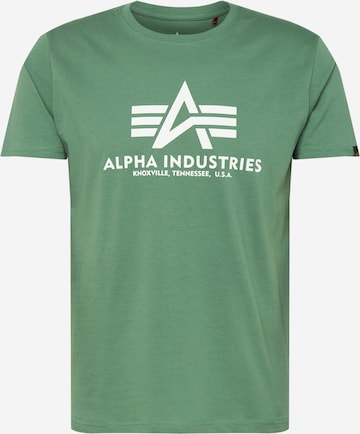 ALPHA INDUSTRIES Shirt in Groen: voorkant