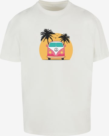 Merchcode Shirt 'Summer - Van' in Wit: voorkant