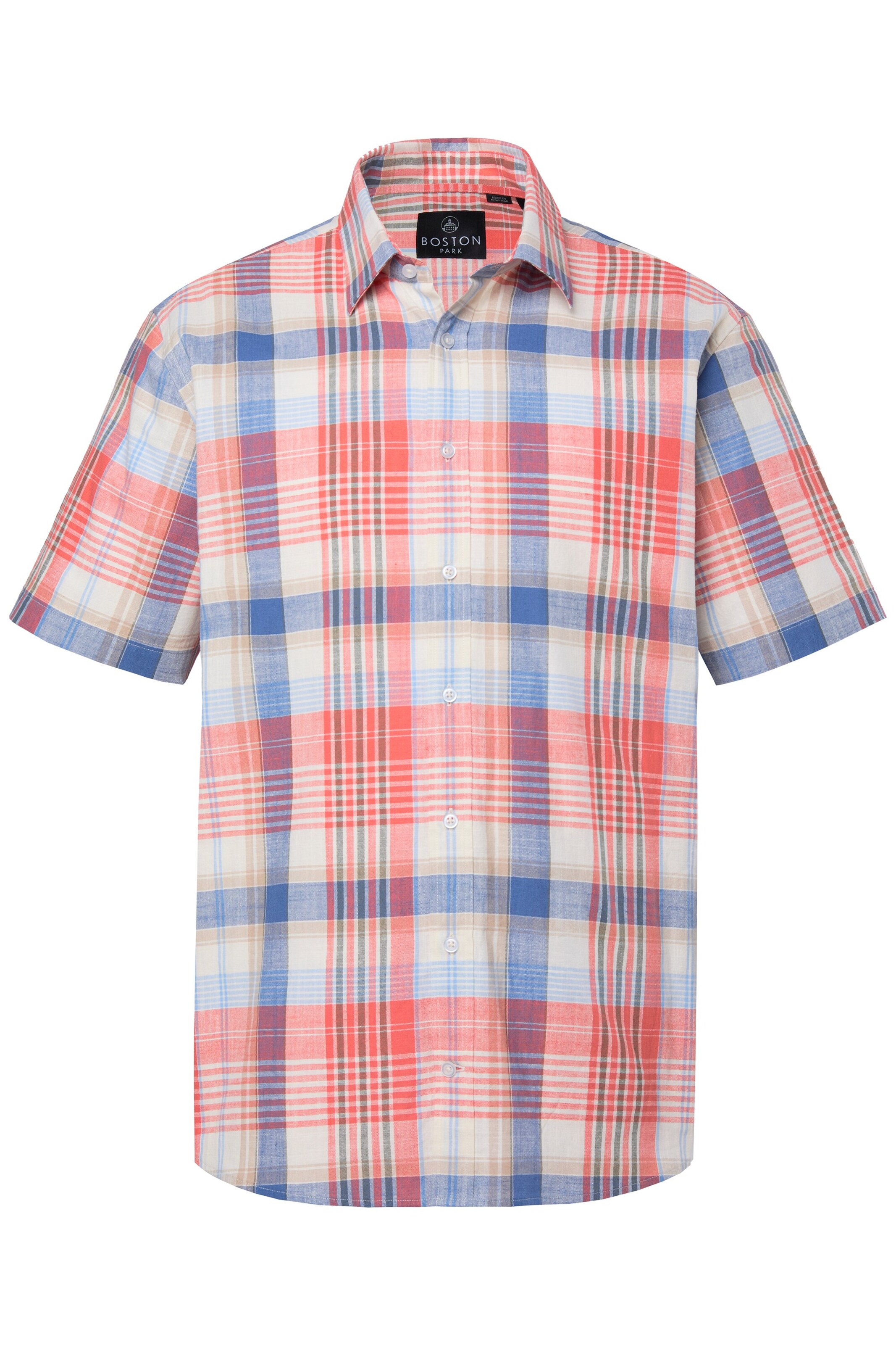 Boston Park Regular Fit Hemd in Blau: Vorderseite