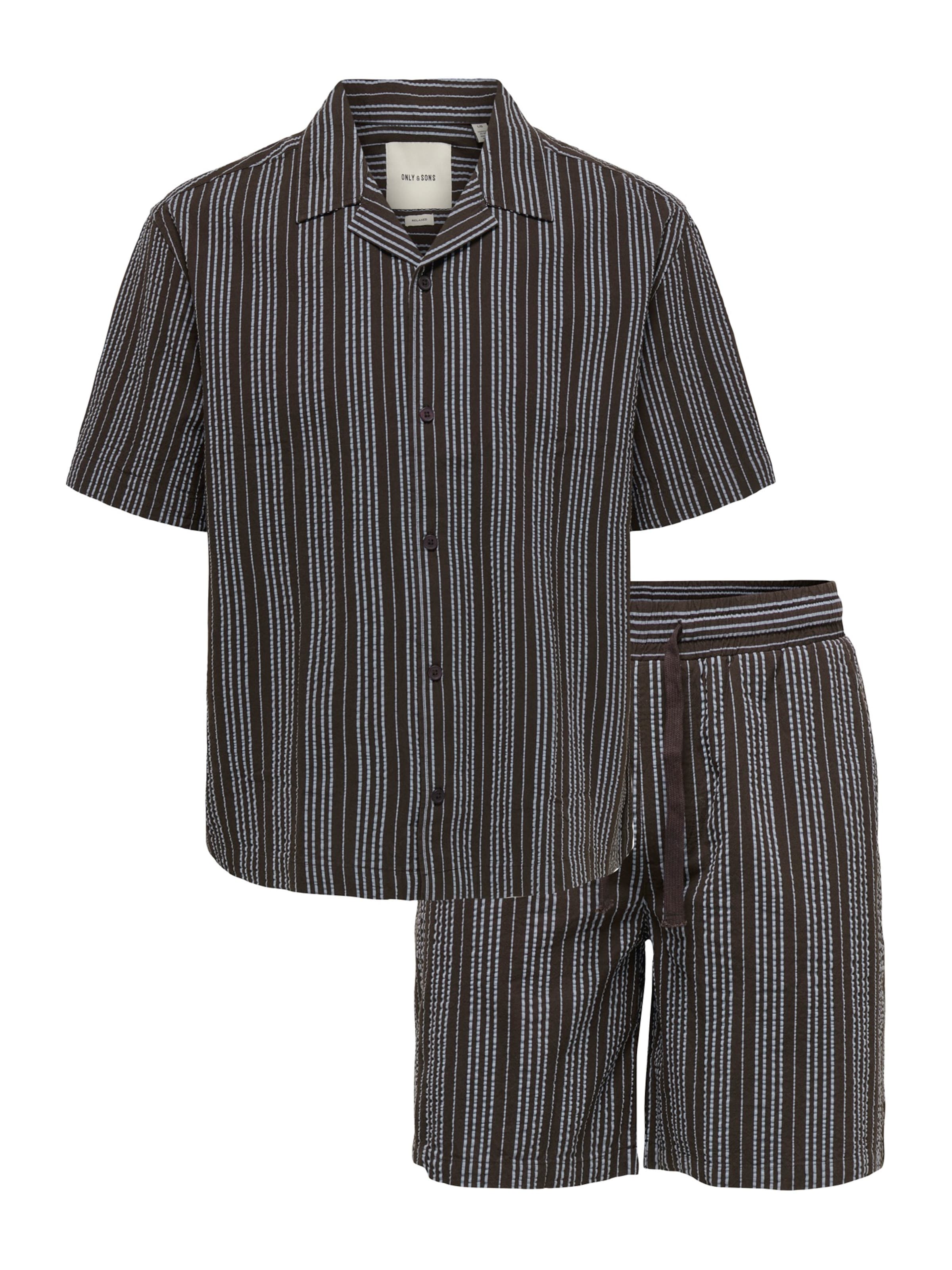 Coupe regular Chemise 'ONSCRUZ' Only & Sons en noir : devant