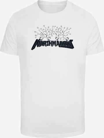 Merchcode Shirt 'Peanuts - Marshmallows' in Weiß: predná strana