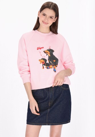 MYMO - Sweatshirt em rosa: frente
