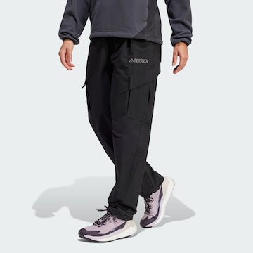 ADIDAS TERREX Свободный крой Штаны в спортивном стиле 'Xploric' в Черный: спереди