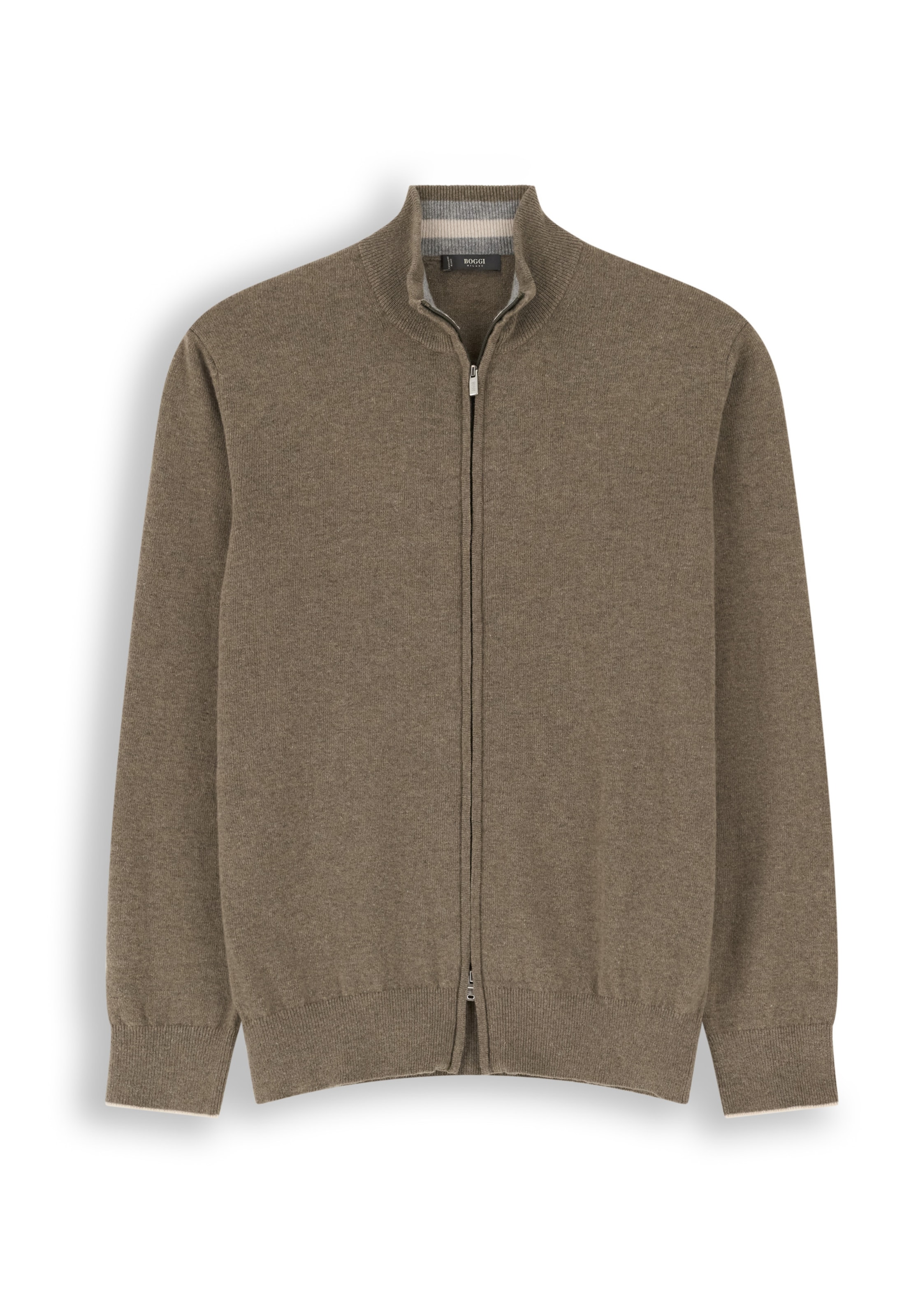 Boggi Milano Gebreid vest in Bruin: voorkant