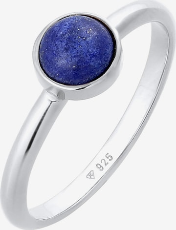 ELLI PREMIUM Ring Edelstein Ring in Blau: predná strana