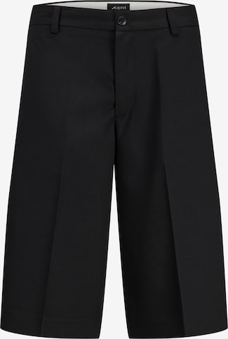 aprel - Pierna ancha Pantalón de pinzas en negro: frente