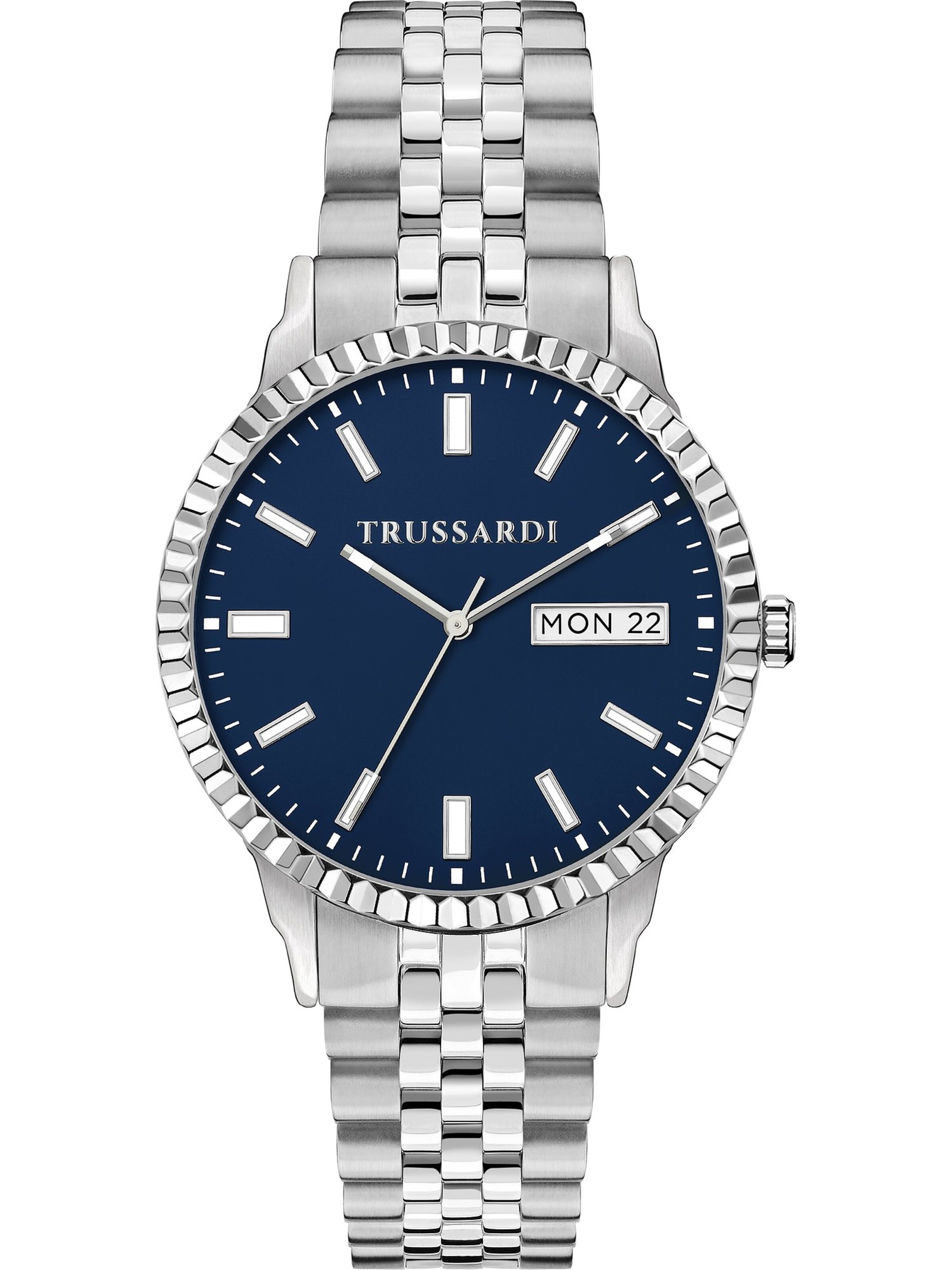 Trussardi Analoguhr in Silber: Vorderseite