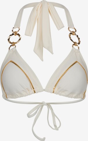 Moda Minx Bikini Top in White: front