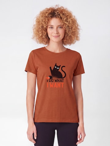 Watapparel Shirt 'Cat' in Rood: voorkant
