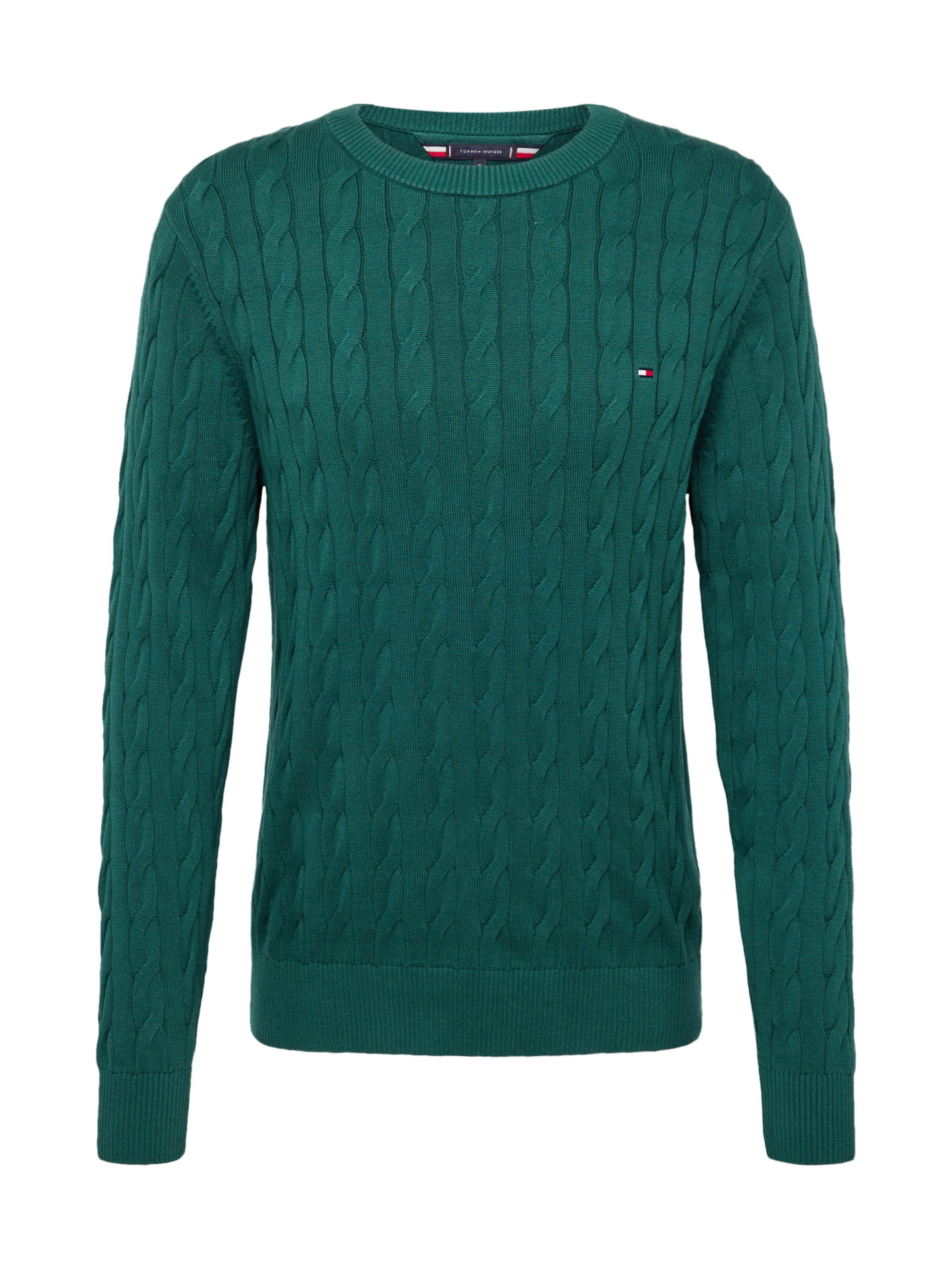 TOMMY HILFIGER Kampsun 'Classic', värv roheline: eest vaates