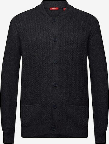 ESPRIT Knit Cardigan in Black: front