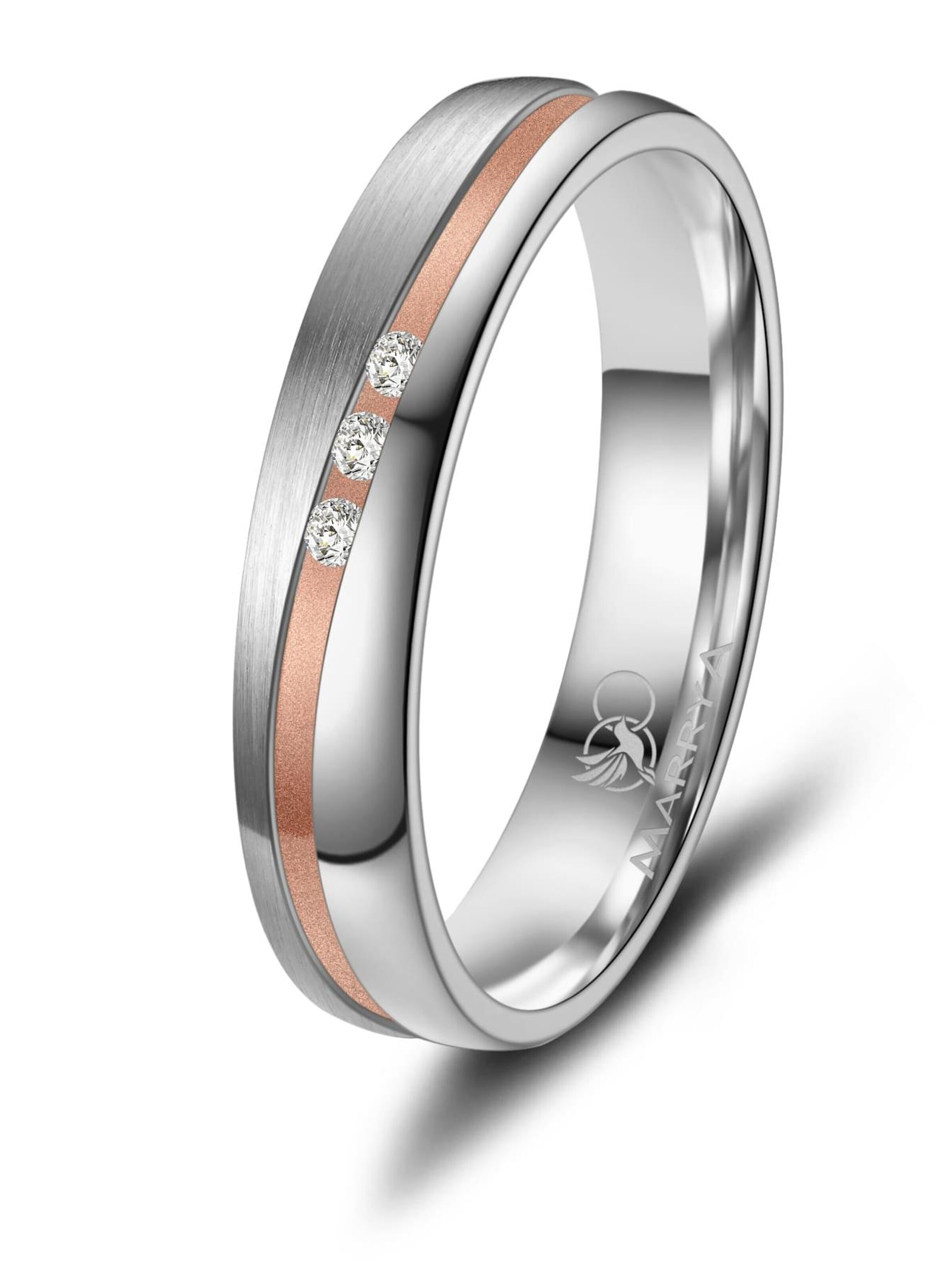 Anello 'MARRYA TI-45 Ehering aus Titan' di MARRYA in argento