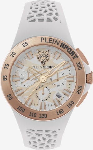 Plein Sport Analog watch 'THUNDERSTORM' in White: front