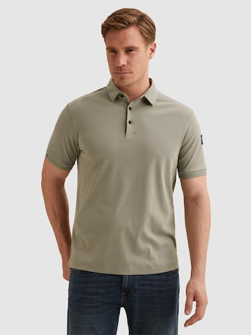 T-Shirt 'Polo shirt in interlock jersey with texture' VANGUARD en vert : devant