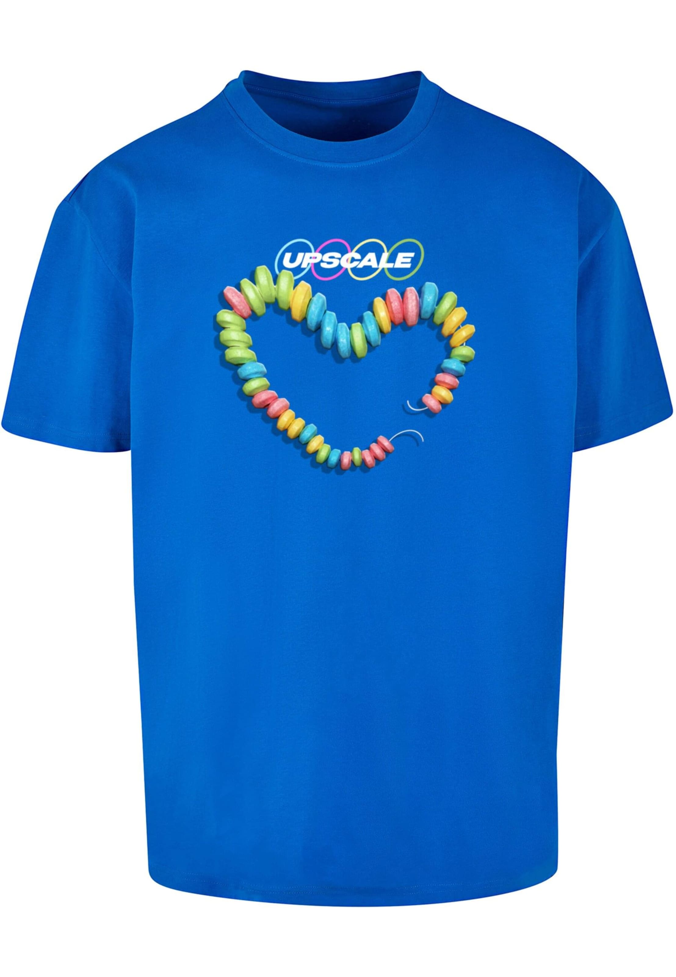 MT Upscale T-Shirt 'Sweet Treats' in Blau: Vorderseite